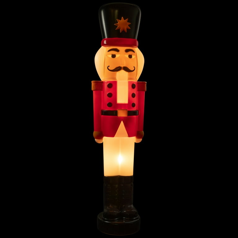 Holiday Time Lighted Nurcracker Blow Mold New 24”Soldier Nutcracker  Christmas