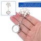 thumbnail image 4 of 1 reloj de bolsillo de enfermera con clip, reloj de bolsillo con flores de diamantes de imitación, reloj colgante, 4 of 5