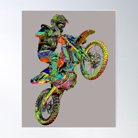 Motocross 1 Poster Wall Art, Modern Wall Decor, 8x12 UNFRAMED