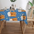 thumbnail image 3 of General Drink Beer Cartoon Pattern Square Lace Tablecloth 54x72in Black, 3 of 9