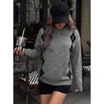 thumbnail image 5 of Women’s Argyle Diamond Polo Collar Sweater,Long Sleeve Button Down Preppy Knit Pullover, 5 of 11