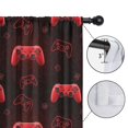 thumbnail image 4 of Blackout Kids Curtains,Red Controllers Games Icons Black Pattern Childrens Insulated Curtains Set Of 2,Bedroom Essentials,Toddler Room Decor 42"x84", 4 of 5