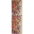 thumbnail image 1 of Unique Loom Estrella Bright Colors Area Rug 2' 2 x 6' 7 Runner Multi/Beige, 1 of 5