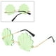 thumbnail image 4 of Gafas de sol Hugo sin montura Regalo Fiesta al aire libre Verde, 4 of 7