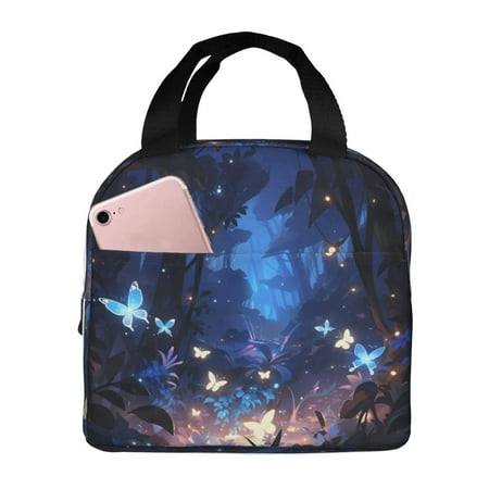 Insulated Lunch Bag for Women Men - Beautiful Dreamy Butterfly Leakproof Cooler Lunch Box for Women Men  Lunch Tote Bags for Work School Picnic Travel