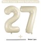 thumbnail image 2 of Globo LVMOQIQIU, 40 pulgadas, blanco, número 27, blanco crema, 2 unidades, 2 of 6