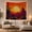 Desert Saguaro, variant on Saguaro Cactus in a Glowing Desert Sunset, Dramatic Illustration for Nature Lovers, Western Desert Art, Housewarming Gift, Tapestry Wall Hanging for Bedroom and Living Room