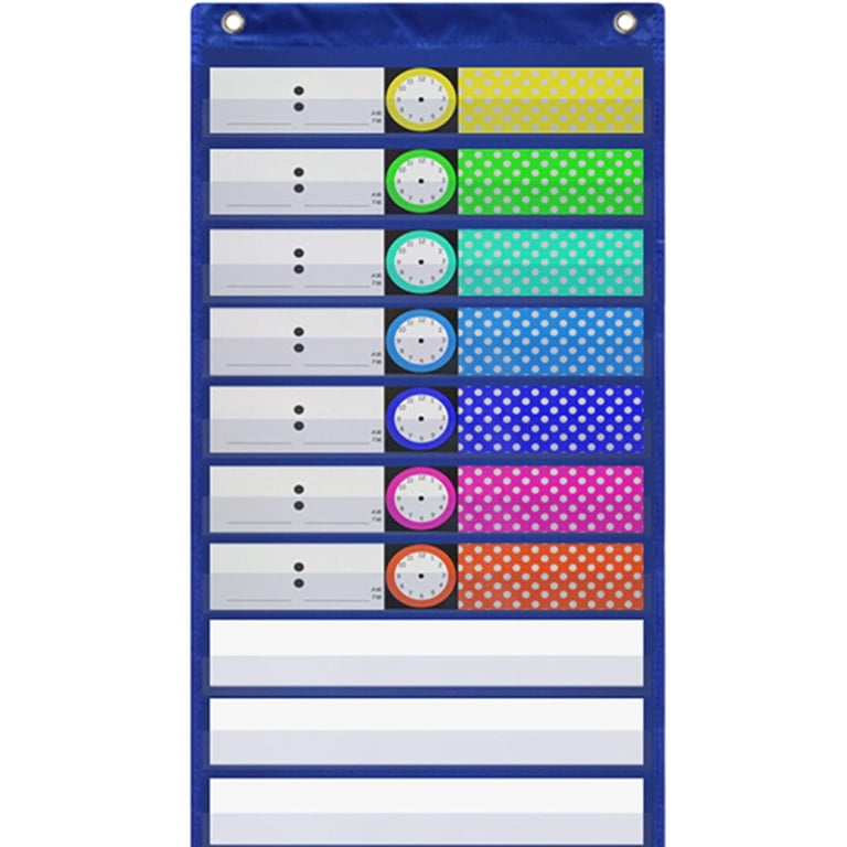 Qilery 6 Pcs Classroom Magnetic Pocket Chart Squares Kid Teacher Small...