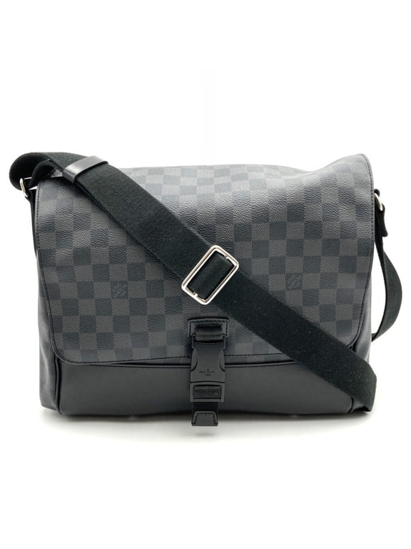 Pre-Owned LOUIS VUITTON N41457 Messenger PM Crossbody Shoulder Bag, Black Damier Graphite, Men's