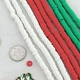 thumbnail image 3 of Bocar 3-piece set of 400 eco-friendly handcrafted Heishi plastic beads,ideal for making surf necklaces,bracelets,earrings,and jewelry(RT-Christmas-6), 3 of 5