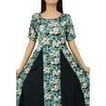 thumbnail image 6 of Bimba Womens Print Rayon Dress Long Flaired Maxi Kurti Trendy Chic Designer, 6 of 7