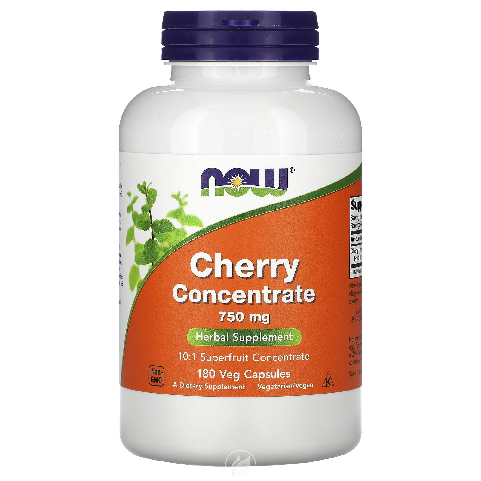 (2 Pack) NOW Supplements Cherry Concentrate 750Mg 180 Vcaps