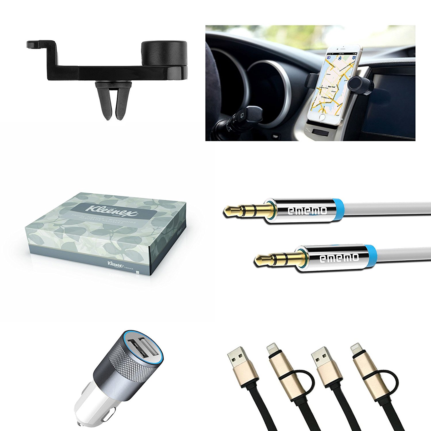 The Complete Everyday Car Kit by EMEMO _ Great for Lyft_Uber Drivers