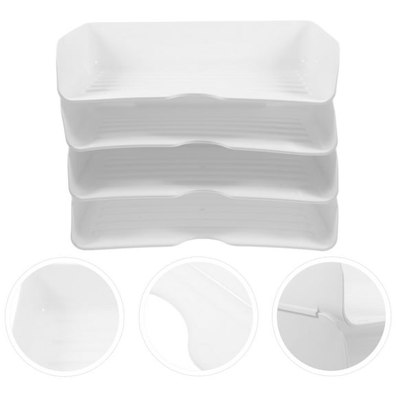 FRCOLOR 4pcs  File Trays Desk Stackable Trays Paper Desk Organizer Paper Organization File Desk Organizer Paper Organizer Desk Organizer Tray Folder Organizer For Desk (A4)