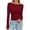 Wine Red, variant on Long Sleeve Shirts for Women Fall Boat Neck Ribbed Knit Ruched Fitted Going Out Tops Casual Basic Tees