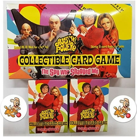 Austin Powers CCG Card Game Bundle of 1 Booster Box and 2 Starter Decks plus 2 Puppy Kitten (Best One Button Games)
