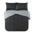 thumbnail image 3 of Mainstays 7-Piece Reversible Black Bed in a Bag Comforter Set with Sheets, Full, Adult, Unisex, 3 of 13