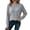 Gray——Fal Savings, variant on Oiangi Crew Neck Sweater for Women Long Sleeve Soft Knitted Shirts Fall Base Layer Pullover Basic Jumper Tops Black XL