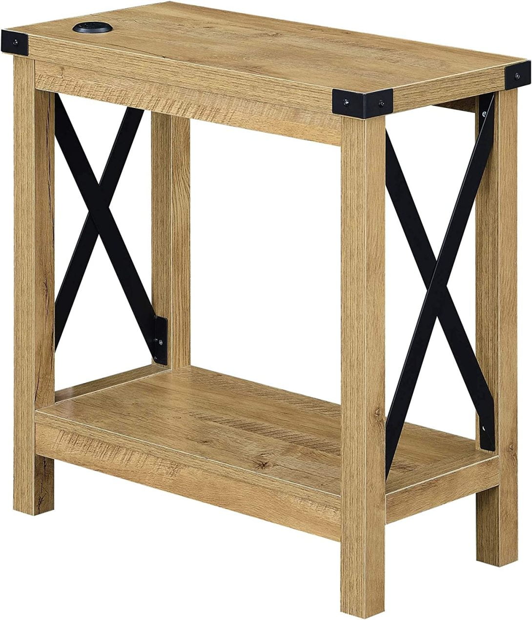 Codllyne Durango Chairside Table with Charging Station and Shelf