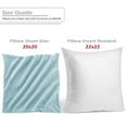 thumbnail image 3 of Nestl Velvet Throw Pillow Covers Solid Square Soft Decorative Pillow Cover for Sofa, 18" x 18", Aqua, Pack of 2, 3 of 8
