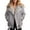 Grey, variant on Suede Jackets for Women 2025 Sherpa Lined Leather Jacket Winter Warm Shearling Coats Lapel Button Down Jackets
