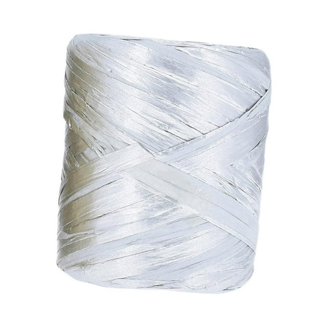 Decodeary Raffia Ribbon Allows To Wonderful Works Of Art With Ease Bulk Packing Raffia Yarn Strong And Durable For Various Crafting Projects Yarn For Crocheting Bulk Packing Ribbon Silver 50 Meters