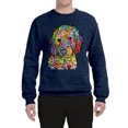 thumbnail image 3 of Dean Russo Sweet Poodle Dog Lover Unisex Crewneck Graphic Sweatshirt, Vintage Heather Navy, Large, 3 of 6