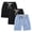 Light Blue, variant on LIJCC 3 Pack Set Boys and Girls Summer Shorts Solid Color Casual Loose Fit Thin Casual Versatile Elastic Waist Drawstring Shorts(Navy,3-4 Years)