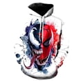 thumbnail image 4 of Venom-Sudadera con capucha de Spiderman vs Venom para hombre y mujer, chaqueta deportiva de Hip Hop, disfraz de Halloween, Primavera, 4 of 5