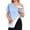 Blue, variant on Post Shoulder Surgery Shirts for Women Tear Away Side Snap Gradient Shirts Short Sleeve Port Postpartum Rotator Cuff Recovery Casual Tops Black L