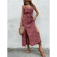 thumbnail image 4 of Women's Bohemian Wrap Boho Maxi Dress - Sleeveless V-Neck with Cut-Out and High Slit by Estella's, 4 of 6