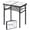 White Marble, variant on Folding Table Black Adjustable Height Indoor Outdoor Use