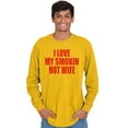 thumbnail image 3 of Love My Smokin Hot Wife Funny Spouse Men's Long Sleeve Tee T Shirt Brisco Brands M, 3 of 6