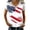 Deep Red, variant on Women's 250 Anniversary USA Shirt 250th Anniversary USA Shirt V Neck Patriotic 4th of July Shirts, Red M