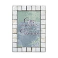 thumbnail image 1 of Cottage Garden Enjoy the Journey Mother of Pearl Grey Brush 5 x 7 Table Top and Wall Photo Frame, 1 of 1
