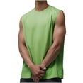 thumbnail image 3 of NaWent Men's Workout Tank Top Casual Soft Sleeveless Gym Muscle Shirts Bodybuilding Tee on Clearance Green 10(XXL), 3 of 3