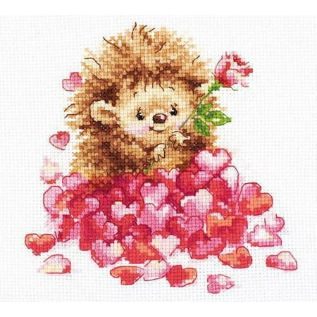 UPC: 4610009346335 | Cross-Stitch Kit In Love 0-211 Hedgehog Needlework