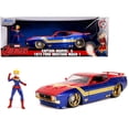 thumbnail image 1 of Coche de modelo a escala 1/24 Ford Mustang Mach 1 1973 con figura de Captain Marvel Jada Toys, 1 of 1
