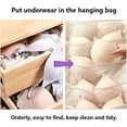 thumbnail image 5 of Home Textile Storage 1 Pack Closet Hanging Bra Organizer with Metal Hanger Wall Shelf Wardrobe Mesh Pockets Hanging Storage Bag for Socks Underwear Space Saving Solution, 5 of 6