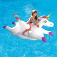 thumbnail image 1 of Blue Wave Cloud Rider Rainbow Unicorn Inflatable Ride-On Pool Float, 1 of 4