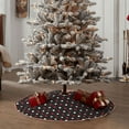 Lukts Red and white polka dots print color life Christmas Tree Skirt