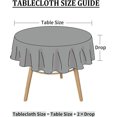 thumbnail image 5 of Nappe Ronde Imperméable Robuste pour Cuisine et Salle à Manger, Nappe Essuyable, 5 of 5