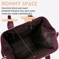 thumbnail image 2 of J World Womens' Posy 3 Piece 17" Backpack Set With Travel Tote And Pouch, Wine, 2 of 7