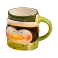 thumbnail image 3 of Taza de cerámica bonita, tazas de café navideñas, tazas de chocolate caliente, tazas esmaltadas para decoración de cafetería, regalos de Navidad, Pingüino, 3 of 8