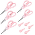 thumbnail image 4 of Dekaim 5 Uds Tijeras Portátiles Herramienta De Costura De Seguridad ABS Ingeniería Mango De Plástico(Rosa), 4 of 5