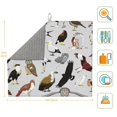 thumbnail image 3 of Naloa Animal Bird Dish Drying Mat for Kitchen Counter, Heat Resistant Drainer Mats, Absorbent Draining Mat,Dish Rack Pad,16"x18", 3 of 8