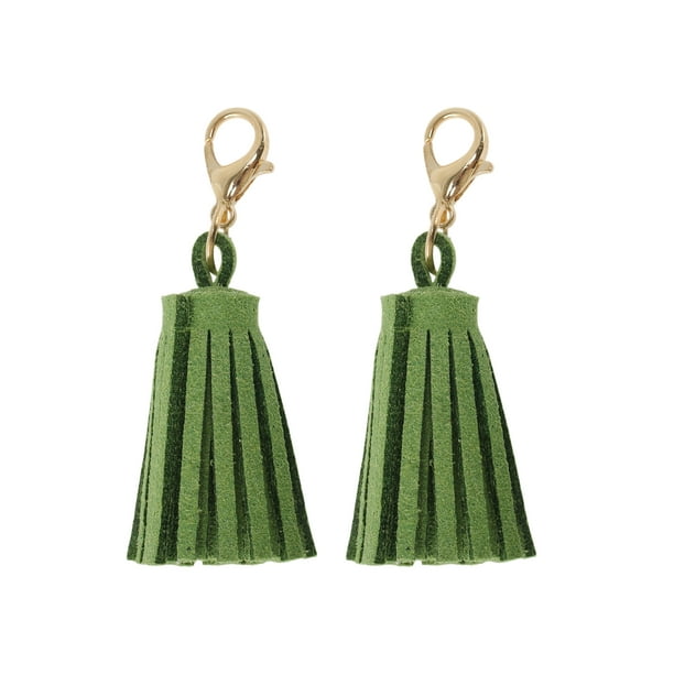 Accesorios de zapatos de moda, 1 par de encantos para agujetas, borlas, color verde