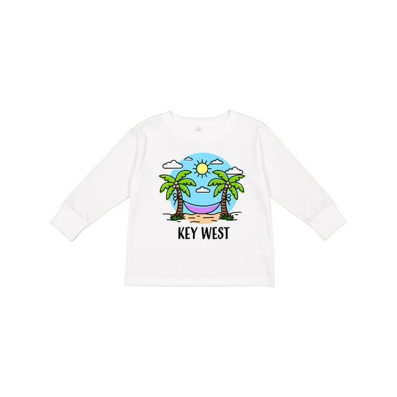 Inktastic Summer Vacation in Key West Boys or Girls Long Sleeve Toddler T-Shirt