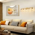 thumbnail image 4 of Deyidn Gold Bathroom Vanity Light Fixtures, 5 Light Bathroom Light Fixtures with Clear Glass Shade, 4 of 5