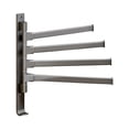 thumbnail image 1 of Swivel Wall Mounted Towel Rack 180 Rotation 4 Arm Space Saving Holder With Hook For Bathroom Kitchen Rustproof Hanger, 1 of 4